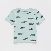 Okie Dokie Toddler & Little Boys Crew Neck Short Sleeve Regular Fit Graphic T-Shirt