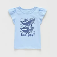 Thereabouts Little Girls Crew Neck Short Sleeve Regular Fit Graphic T-Shirt