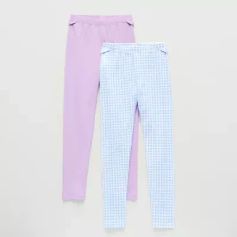 Thereabouts Little & Big Kid Girls Easy-on + Easy-off Seated Wear 24" 2-pc. Full Length Leggings