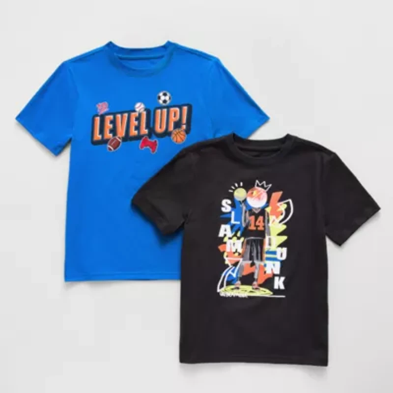 Xersion Little & Big Kid Boys Crew Neck Short Sleeve Regular Fit Graphic T-Shirt