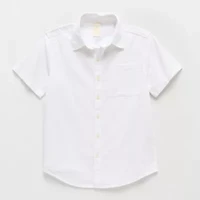 Thereabouts Little & Big Kid Boys Short Sleeve Regular Fit Button-Down Shirt