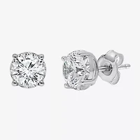 Si2,I 2 CT. T.W. Lab Grown White Diamond Sterling Silver 5.4mm Round Stud Earrings