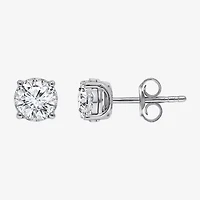Si2,I 2 CT. T.W. Lab Grown White Diamond Sterling Silver 5.4mm Round Stud Earrings