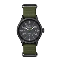 Timex® Expedition Scout Mens Green Fabric Strap Watch