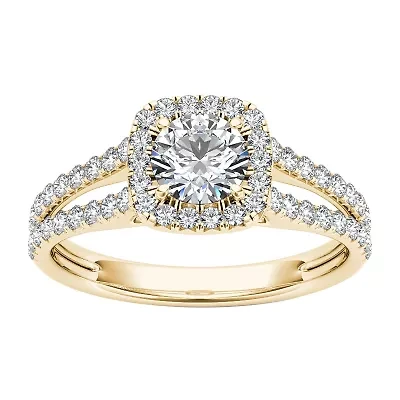 1 CT.T.W. Natural Round Diamond 14K Gold Engagement Ring