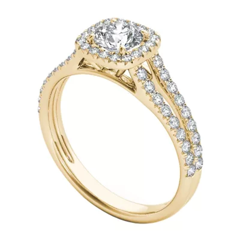 1 CT.T.W. Natural Round Diamond 14K Gold Engagement Ring