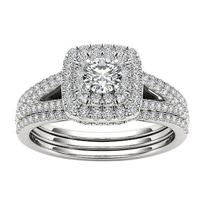 1 CT.T.W. Natural Diamond 10K Gold Bridal Set