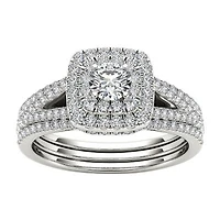 1 CT.T.W. Natural Diamond 10K Gold Bridal Set