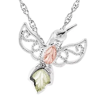 Black Hills Gold Hummingbird Womens Sterling Silver 18 Inch Pendant Necklace