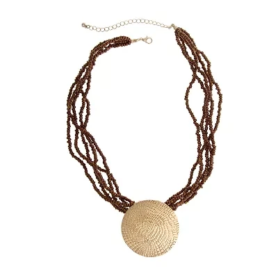 Mixit Gold Tone Womens 18 Inch Pendant Necklace