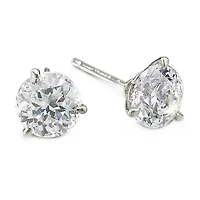 DiamonArt® Sterling Silver 3 CT. T.W. Cubic Zirconia Stud Earrings