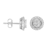 TruMiracle® 1/4 CT.T.W. Natural Diamond Round Sterling SIlver Earrings