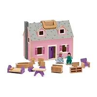 Melissa & Doug Fold & Go Dollhouse Toy Playset