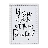 10x14 You Make All Things Beautiful Beaded Wall Sign