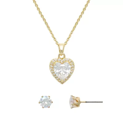 Mixit Womens Heart Hypoallergenic 2-pc. Jewelry Set