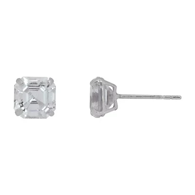 Toc 2 1/2 CT. Cubic Zirconia 10K White Gold 7mm Stud Earrings