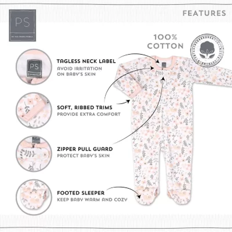 The Peanutshell Baby Girls 3-pc. Sleep and Play