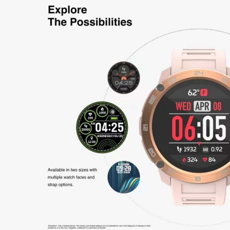 Itouch Explorer Womens Multi-Function Digital Pink Smart Watch 500228r-51-C12