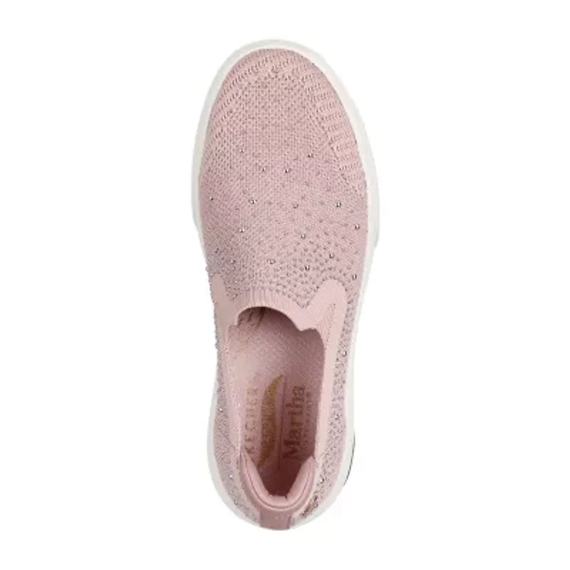 Skechers Arch Fit Arcade Martha Stewart Womens Round Closed Toe Slip-On Shoe