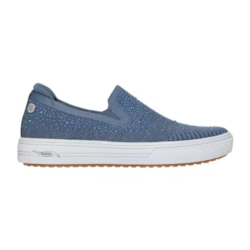Skechers Arch Fit Arcade Martha Stewart Womens Round Closed Toe Slip-On Shoe