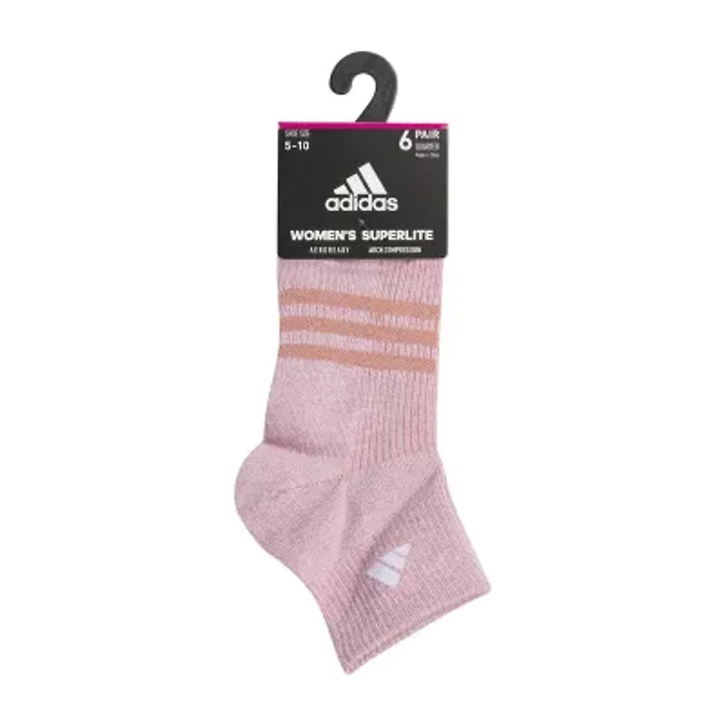 adidas Superlite Womens Multi-Pack 6 Pair Quarter Ankle Socks
