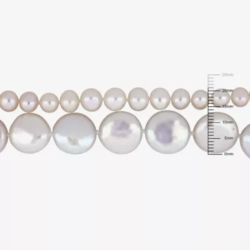 Womens White Inch Strand Necklace