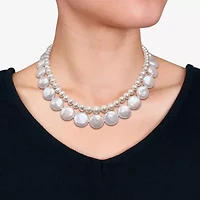 Womens White Inch Strand Necklace