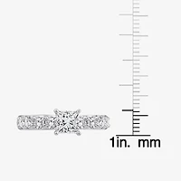 Signature By Modern Bride (F / Vs2) Womens 2 CT. T.W. Lab Grown White Diamond 10K Gold Side Stone Engagement Ring