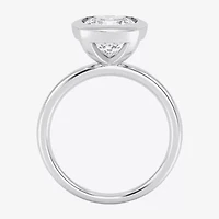 (F / Si1) Womens 3 CT. Lab Grown White Diamond 10K Gold Cushion Solitaire Engagement Ring