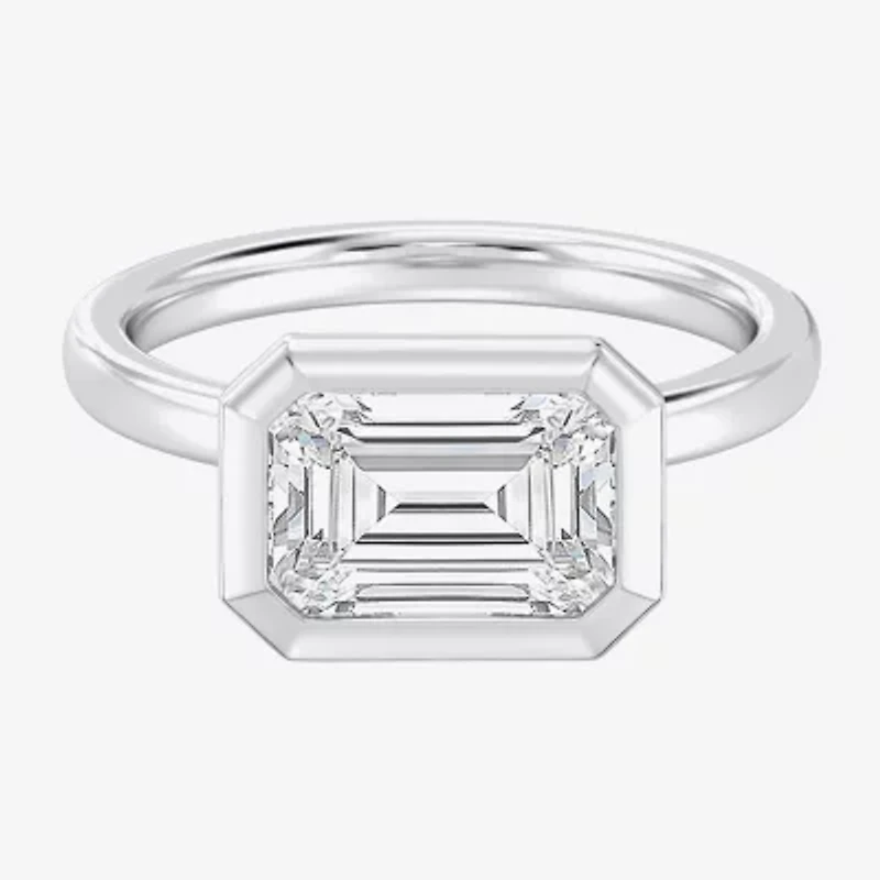 (F / Si1) Womens 3 CT. Lab Grown White Diamond 10K Gold Solitaire Engagement Ring