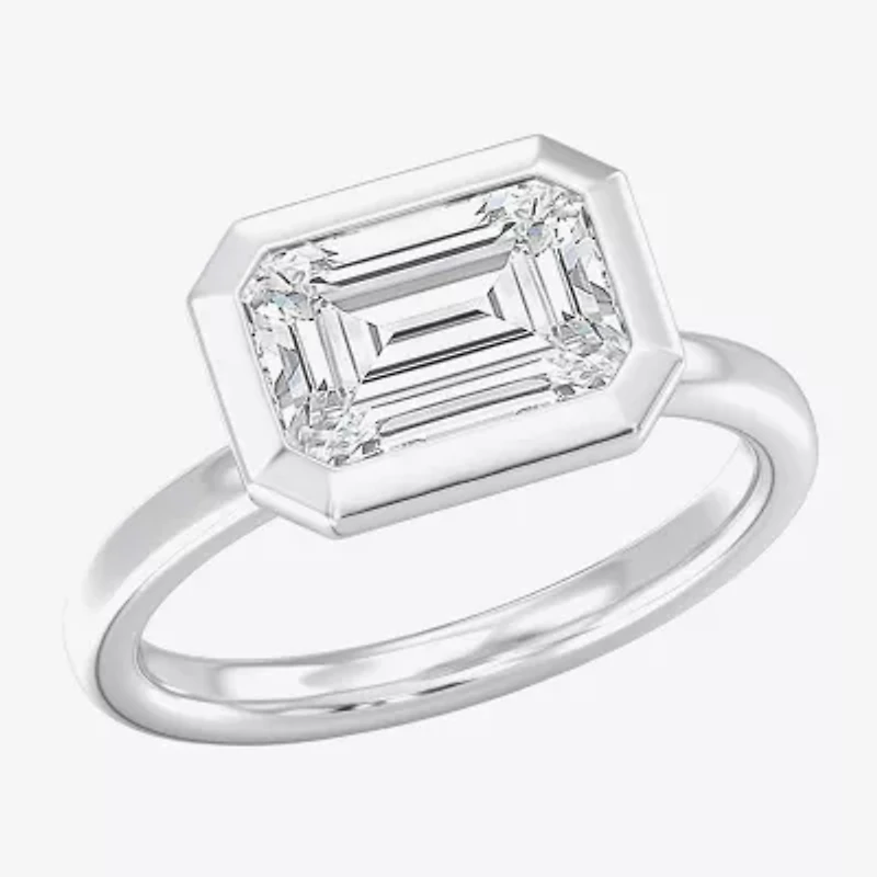 (F / Si1) Womens 3 CT. Lab Grown White Diamond 10K Gold Solitaire Engagement Ring