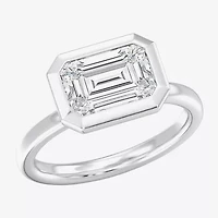(F / Si1) Womens 3 CT. Lab Grown White Diamond 10K Gold Solitaire Engagement Ring