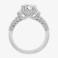 Love Lives Forever (F / Vs2) Womens 2 1/2 CT. T.W. Lab Grown White Diamond 10K Gold Round Side Stone Eternity Engagement Ring