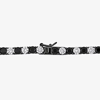 Mens Lab Created & White Sapphire Sterling Silver Tennis Necklaces