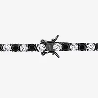 Mens Lab Created Multi Color Sapphire Sterling Silver 9 Inch Tennis Bracelet