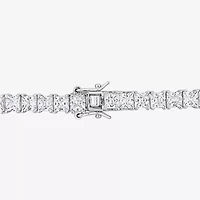Mens Lab Created White Sapphire Sterling Silver 9 Inch Tennis Bracelet