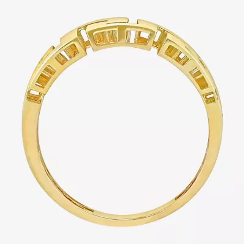 Greek Key Mens 14K Gold Fashion Ring