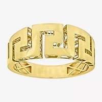 Greek Key Mens 14K Gold Fashion Ring