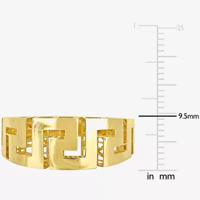 Greek Key Mens 14K Gold Fashion Ring