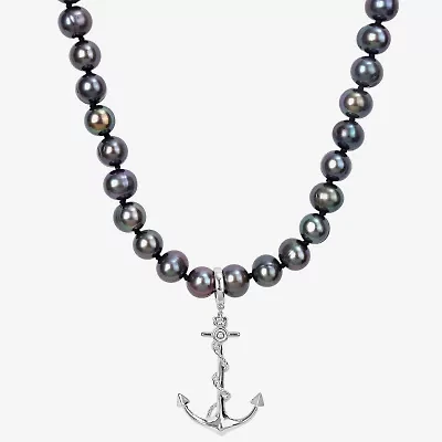 Mens Black 19 Inch Strand Necklace