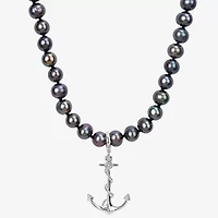 Mens Black 19 Inch Strand Necklace