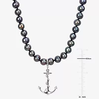 Mens Black 19 Inch Strand Necklace