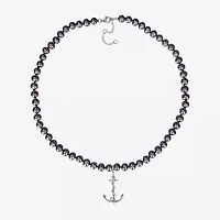 Mens Black 19 Inch Strand Necklace