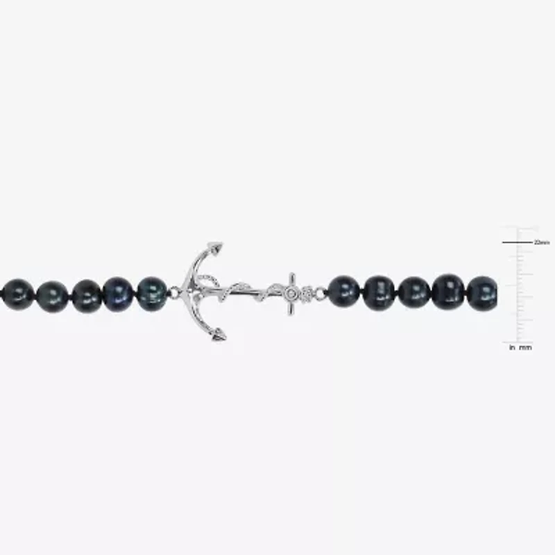 Mens Black 19 Inch Strand Necklace