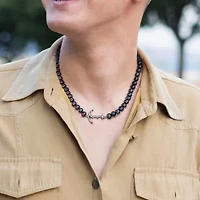 Mens Black 19 Inch Strand Necklace