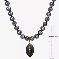 "Football" Mens Black 19 Inch Strand Necklace