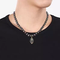 "Football" Mens Black 19 Inch Strand Necklace