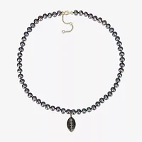 "Football" Mens Black 19 Inch Strand Necklace