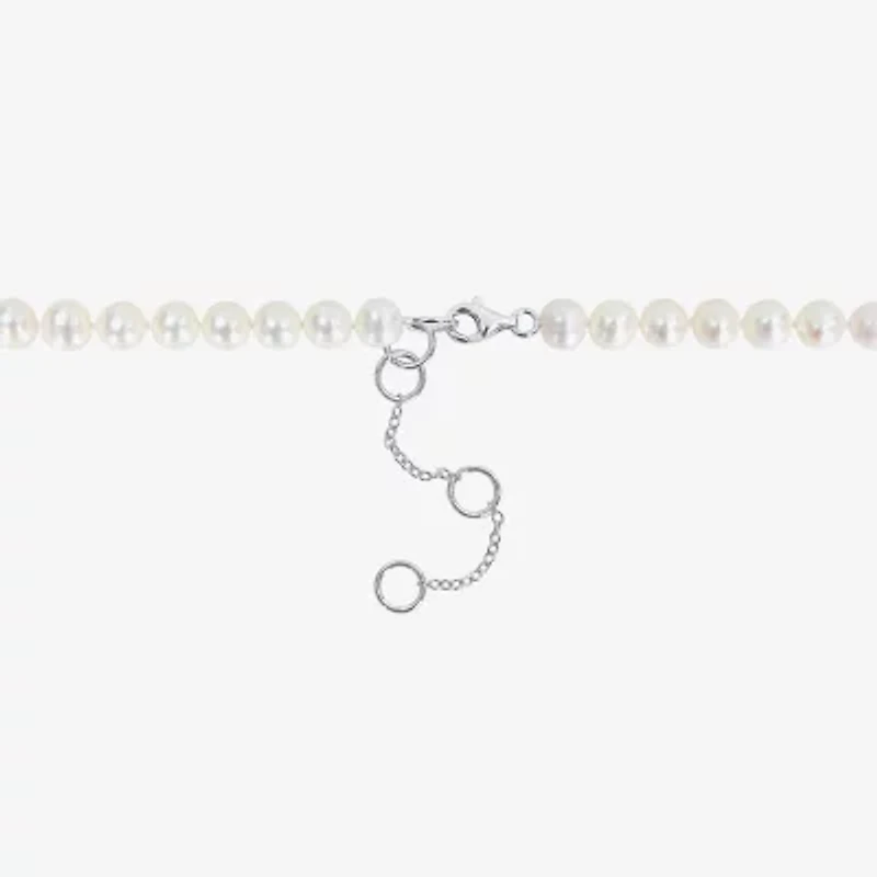 Mens White 19 Inch Strand Necklace