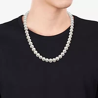 Mens White 20 Inch Strand Necklace